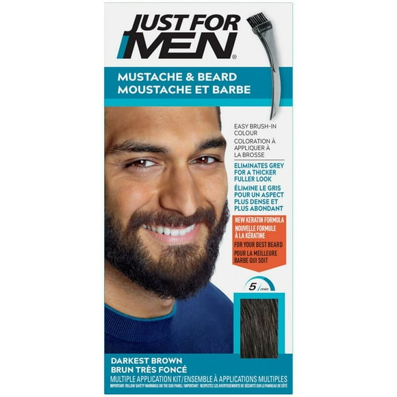Just for Men Mustache & Beard Darkest Brown, 1 Piece