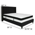 thumbnail image 4 of Flash Furniture Riverdale Full Size Tufted Upholstered Platform Bed in Black Fabric with Memory Foam Mattress, 4 of 5