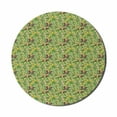 thumbnail image 1 of Italy Mouse Pad for Computers, Mediterranean Olive Branches with Leaves Designed in Shades of Green, Round Non-Slip Thick Rubber Modern Mousepad, 8" Round, Pale Camel and Multicolor, by Ambesonne, 1 of 2