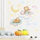 thumbnail image 5 of Pegatinas de pared de oso durmiendo en la luna y estrellas para decoración de habitación de bebé, calcomanías de pared de decoración de guardería de dulces sueños, 5 of 6