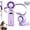 Purple, variant on Portable Turbo Fan, Hand Held Ac Fan with 199 Gears, 3 in 1 Desk & Neck Fan, Rechargeable with Ice Cooler for Travel Outdoors Home Office