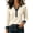 Beige, variant on Long Sleeve Shirts for Women Polo V Neck Denim Collar Trim Patchwork Top Tunic Cozy Sweater