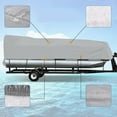 thumbnail image 4 of SEBLAFF Boat Cover Waterproof Trailerable Pontoon Heavy Duty Fabric Gray 21 22 23 24FT 102", 4 of 8