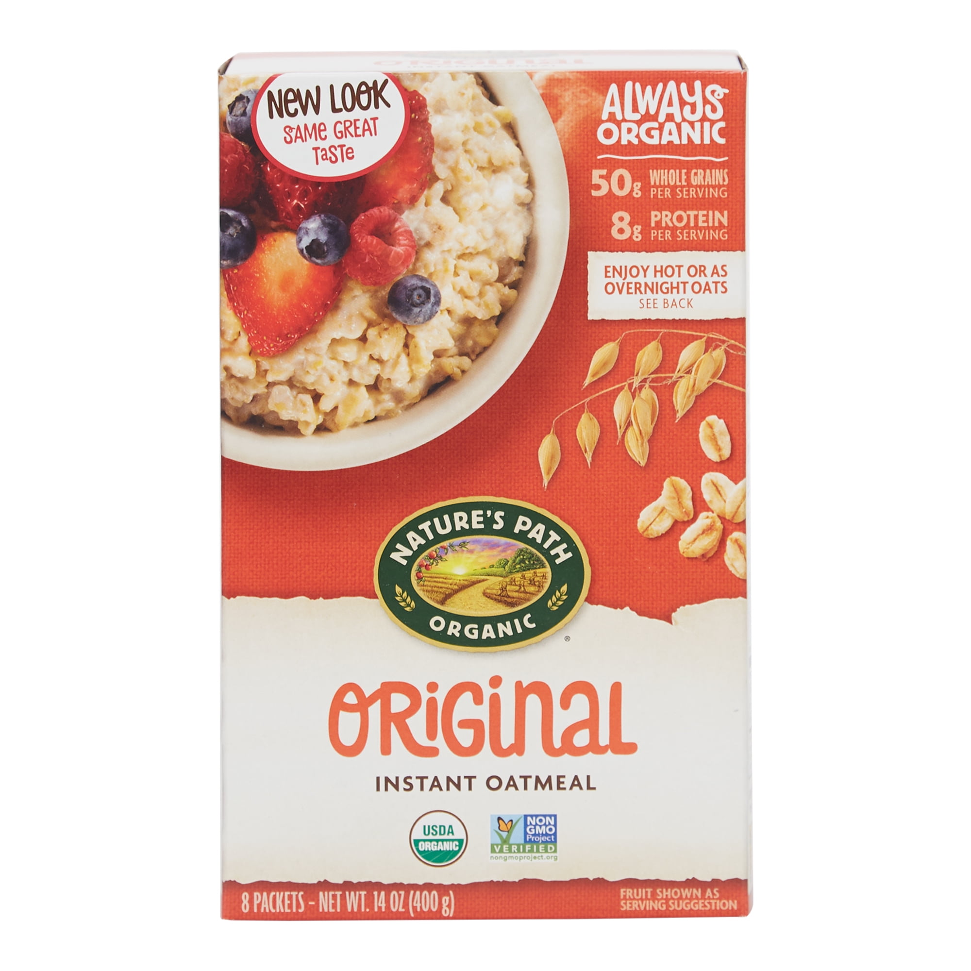 Nature's Path Instant Oatmeal, Organic, Original Hot Cereal, 14 oz, 8