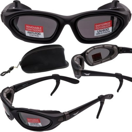 RTG Sunglasses To Goggles SUPER Kit - 3 Lenses Storage Case - FREE Rubber EAR LOCKS and Rugged NEOPRENE Travel Case