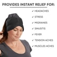 thumbnail image 3 of Aculief Headache and Migraine Relief Hat - Cold Packs, Relaxation – Black, 3 of 8