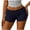 Navy, variant on Women's Low Waist Fold Over Biker Shorts, Double-Sided Brushed Milk Silk Stretch Shorts for Yoga Workout & Casual Street Wear