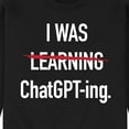 thumbnail image 3 of Instant Message - I Was Learning Chatgpting - Men's Crew Neck Fleece Pullover, 3 of 6