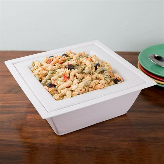 Cal Mil 3064 12 in. Bowl Liner & Cold Pack Set - White