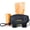Black, variant on Mighty Paw Dog Poop Bag Holder, Zippered Pouch Includes Carabiner Hook and Fits 1 Roll of Pick-up Bags, Green
