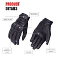 thumbnail image 5 of Motorcycle Riding Winter Waterproof Gloves Leather Gloves Thermal Warm Inner Touch Screen Motorbike Bike Gloves for Men (Brown,XL), 5 of 7