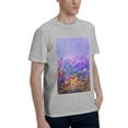 thumbnail image 2 of Bingfone Colorful Purple Cosmos Flower Men'S Loose Fit Short-Sleeve Pocket T-Shirt, 2 of 7