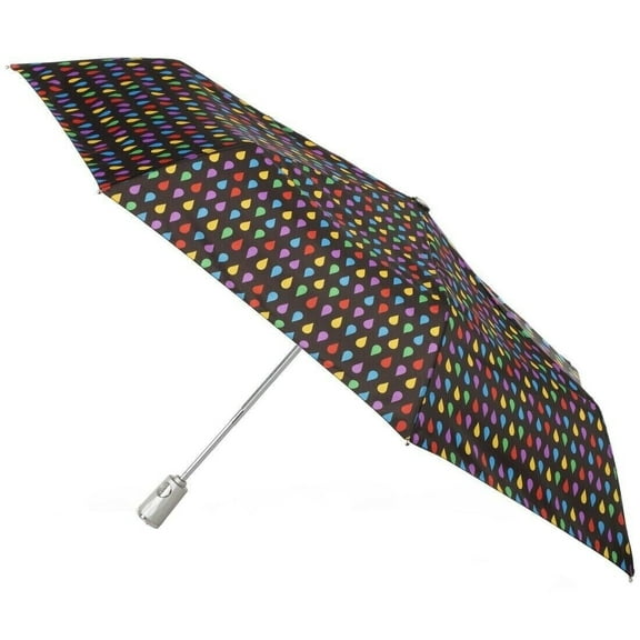 Auto Open Close Umbrella with NeverWet One Size - (Black Rain, H36)