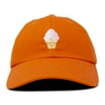 thumbnail image 4 of DALIX Soft Serve Ice Cream Hat Cotton Baseball Cap in Orange, 4 of 7