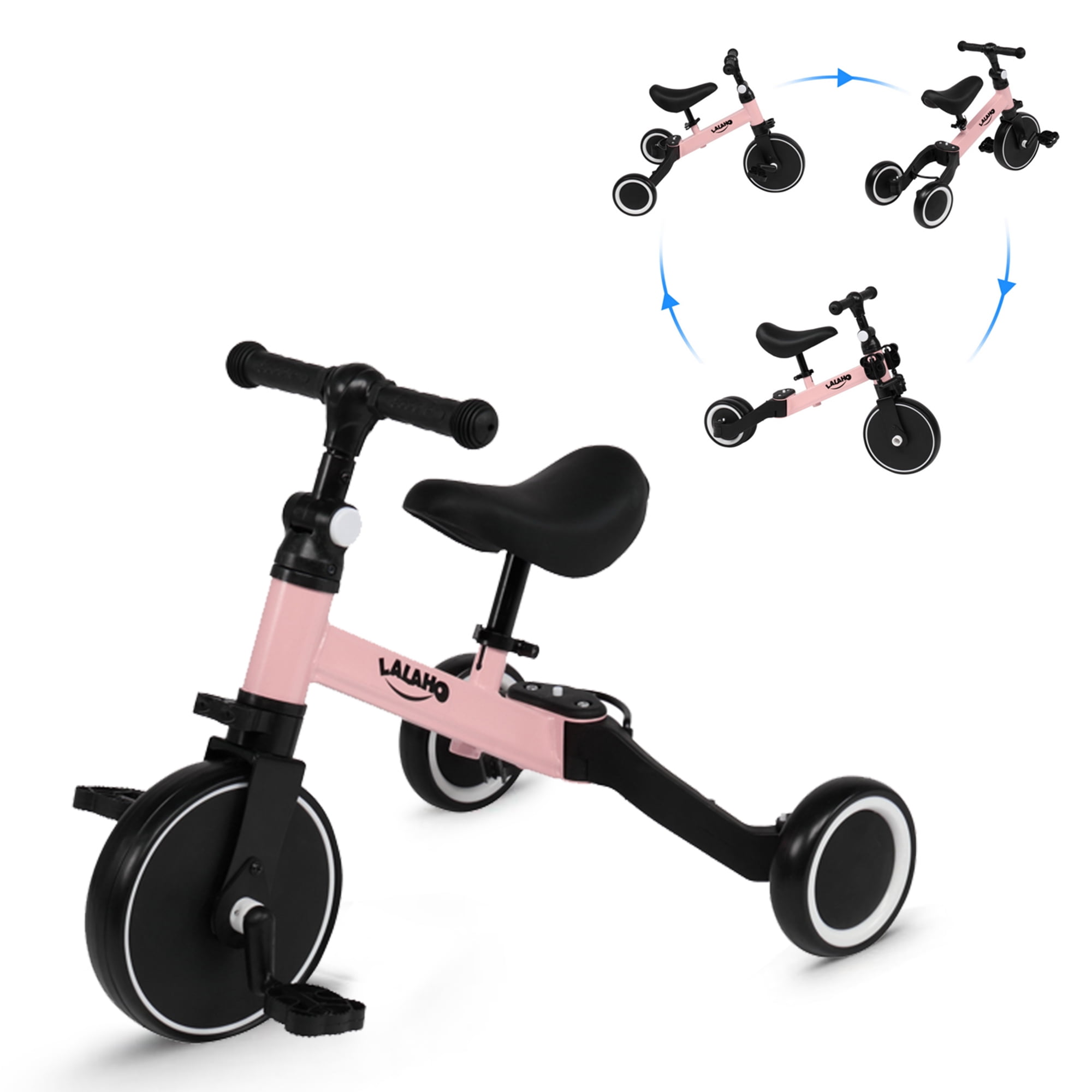 3 in 1 Kids Trike for Balance Training with Adjustable Seat, Toddler Trikes Baby Bike with Removable Pedal 3 in 1 Kids Trike for Balance Training with Adjustable Seat, Toddler Trikes Baby Bike with Removable Pedal