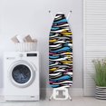 thumbnail image 3 of HELLHERO Iron Board Cover Polyester Fabric Colorful Zebra Stripes Non-Slip Washable Ironing Board Covets for Mom Wife Gifts for Household Items, 3 of 5