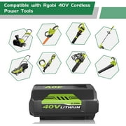 40 Volt 8.0Ah OP40601 Replacement for Ryobi 40V Lithium-ion Battery OP4050 OP4040