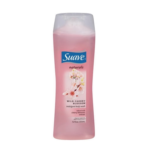 Suave Naturals Indulgent Body Wash, Wild Cherry Blossom 12 Oz, 6 Pack