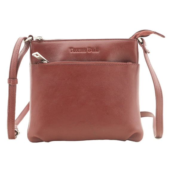 Texan Bull Leather Crossbody Bags For Women-Adjustable Shoulder Strap Women Purses Travel Handbags