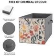 thumbnail image 5 of Collapsible Oxford Fabric Storage Cubes with Handles, Large Mid Foldable Oxford Cloth Bins Set of 2/6, Closet Organizers for Shelves Clothes Home Kitchen Toy - Wildflower Floral-1, 5 of 7