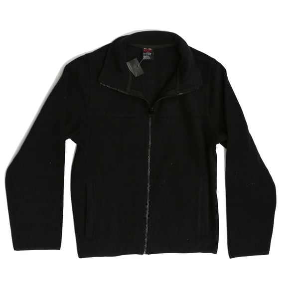 At The Buzzer Polar Fleece Boys Jacket - Solid (Black / Black, 8)