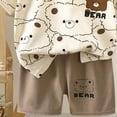thumbnail image 6 of TOWED22 Toddler Boy Outfits Dinosaur Truck Print Short Sleeve Tee Top Casual Shorts 2pcs Summer Clothes(Khaki,4-5 Y), 6 of 6