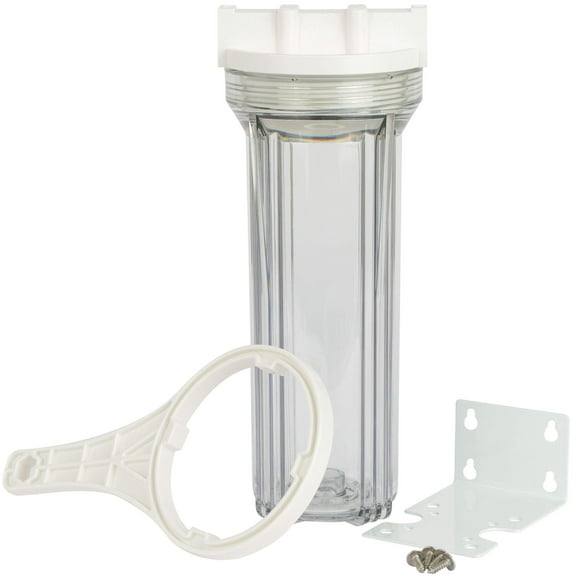 Spiropure Transparent 10" x 2.5" Whole House Water Filter Housing