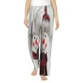 thumbnail image 2 of Picia Christmas Snowman With Hat Womens Soft Woven Cotton Elastic Waistband Sleep Pajama Pant Lounge Sleep Pant With Pockets And Drawstring-Small, 2 of 9