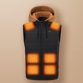thumbnail image 4 of Miluxas Heated Vest for Men Women, Upgraded Mens Heated Vests with Hoodie,15 Heating Zones, Battery Pack Not Included Brown, 4 of 7