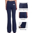 Hanerdun Women Bootcut Yoga Pants with Pockets Female High Waist