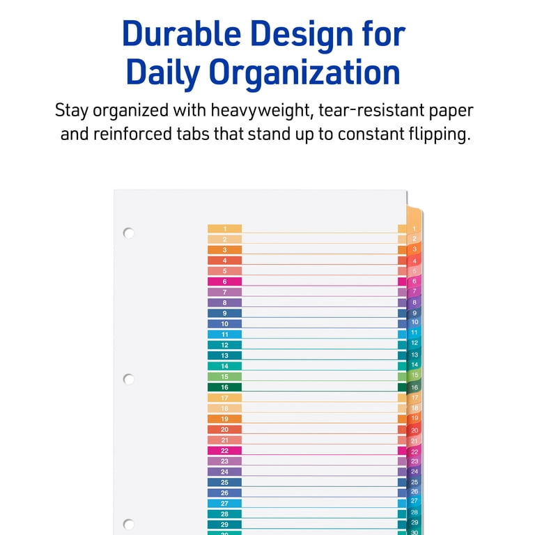 Avery 1-31 Dividers, 31-Tab Ready Index Set photo 5