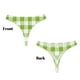 thumbnail image 3 of Fotbe White Green Plaid Tanga Sin Costuras para Mujer con Estampado – Panties Invisibles, Transpirables y Cómodos para Uso Diario-X-Small, 3 of 6