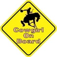 thumbnail image 4 of 5in x 5in Pink Cowgirl On Board Sticker, 4 of 4