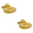 thumbnail image 1 of Becaristey Étagère de Rangement Organiser Outils et Accessoires de Cuisine avec Support Gain de Place Couvercle de Casserole Cuillère Beige Jaune 2 Ensembles, 1 of 6