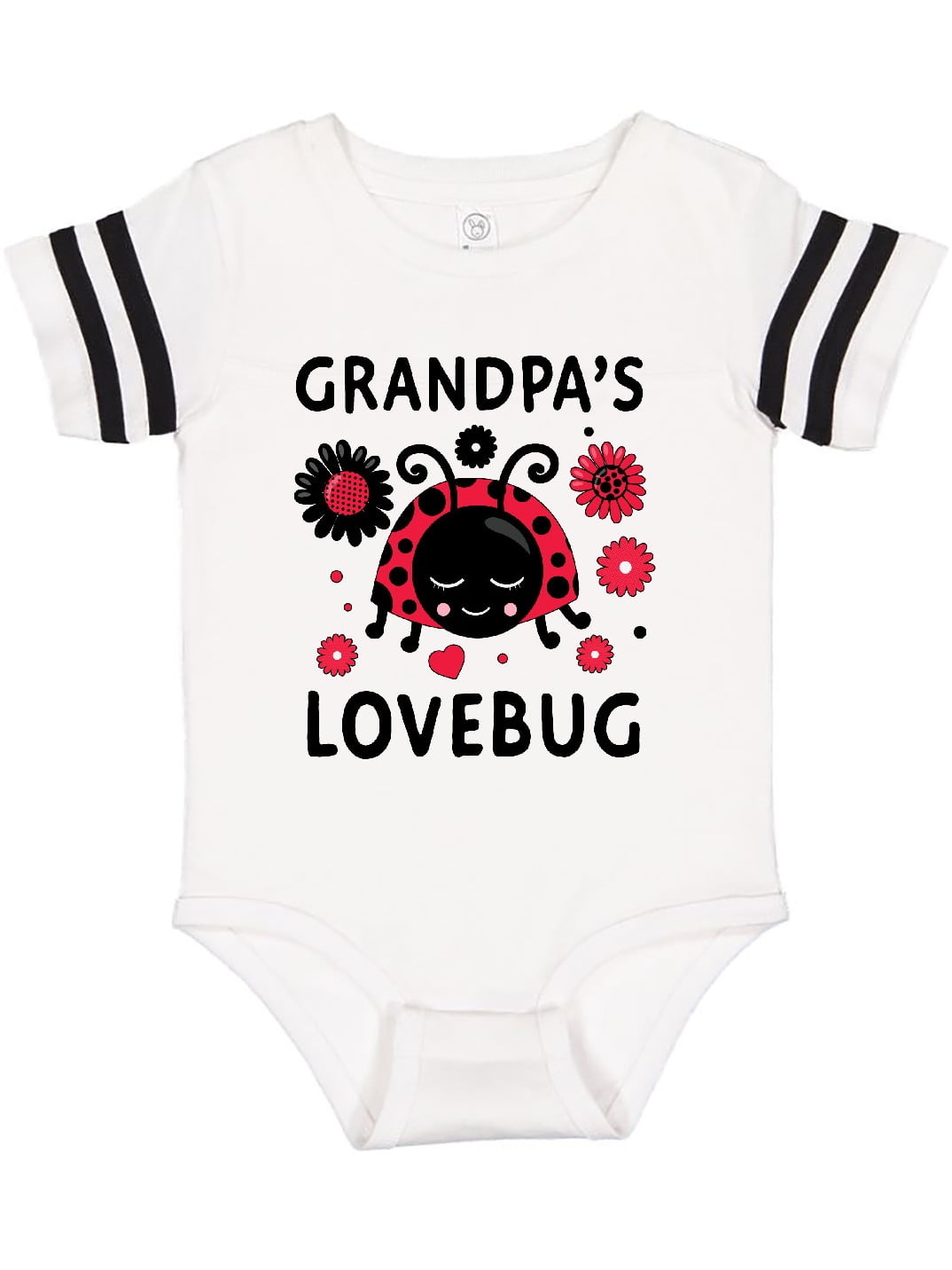 inktastic Valentines Day Great Grandpas Lovebug Long Sleeve Creeper 