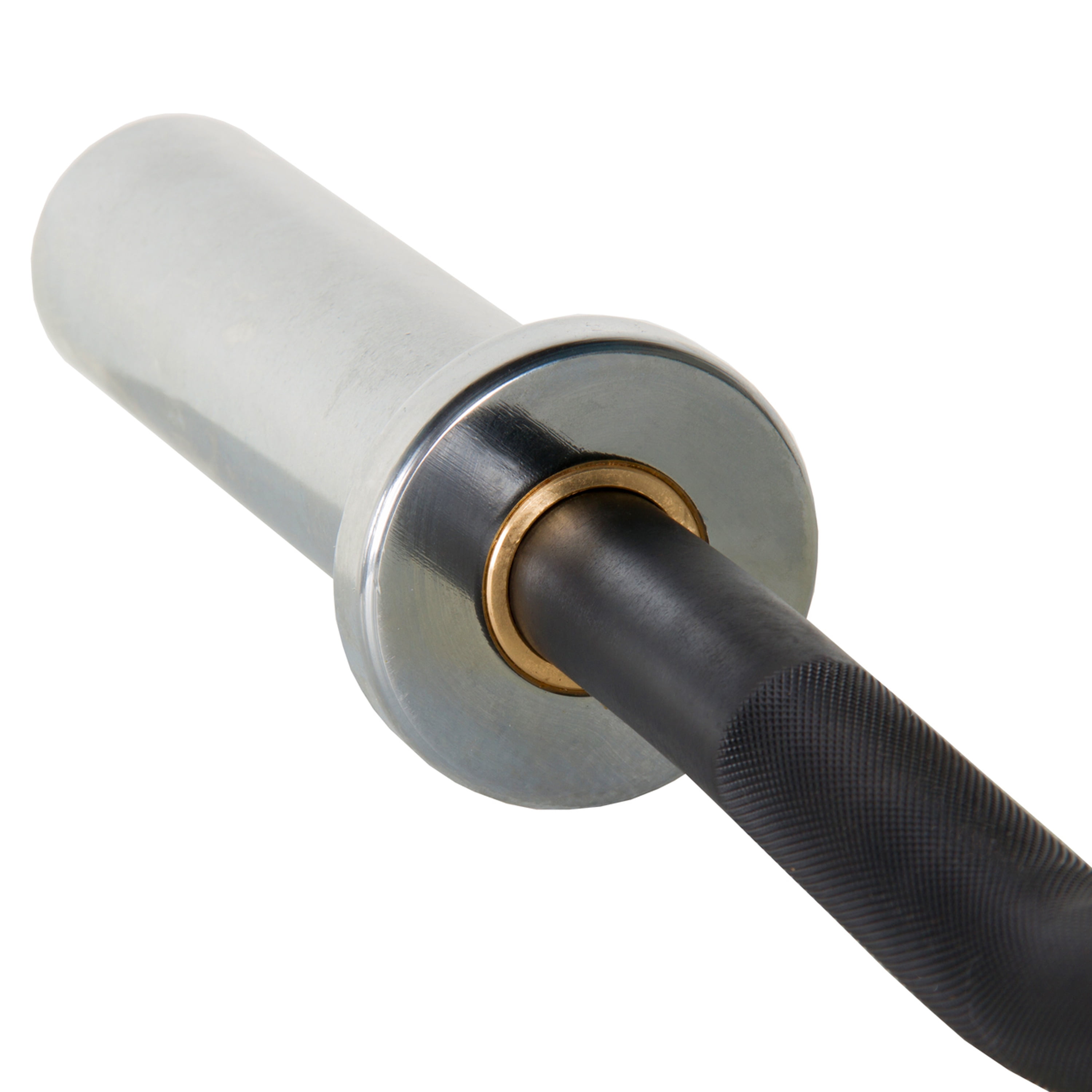 XMARK CHISEL Olympic EZ Curl Bar with 4 Needle Bearings, Chrome with Black Manganese Phosphate Shaft