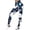 Navy, variant on Sports Yoga Leggings for Women Colorful Easter Print Tight Casual Training Pants Full Length Black L