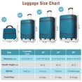 thumbnail image 2 of Luggage 4 Piece Sets, ABS Hardshell Luggage Sets with Expandable 20''/24''/28'' Carry On Luggage & 12'' Cosmetic Case, Lightweight Spinner Suitcase Set with TSA Lock, Blue, 2 of 8