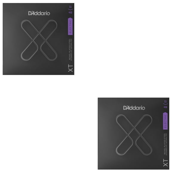 D'Addario Guitar Strings 2-Sets Electric Extended LIfe 11-49 Nickel Wound