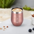thumbnail image 4 of Inspiration 1972 50th Birthday Gift for Woman Man Wife Mom Dad Sister Aunt 12 Ounce Double Wall Insulted Rose Gold Stainless Steel Wine Tumbler 50 Years Old Birthday Present, 4 of 6