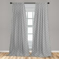 thumbnail image 5 of Ambesonne Geometric Curtains, Minimalist Zig Zag, Pair of 28"x63", Black White, 5 of 5