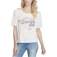 thumbnail image 1 of Jessica Simpson Womens Jewel Neck Graphic T-Shirt, Off-White, Small, 1 of 1