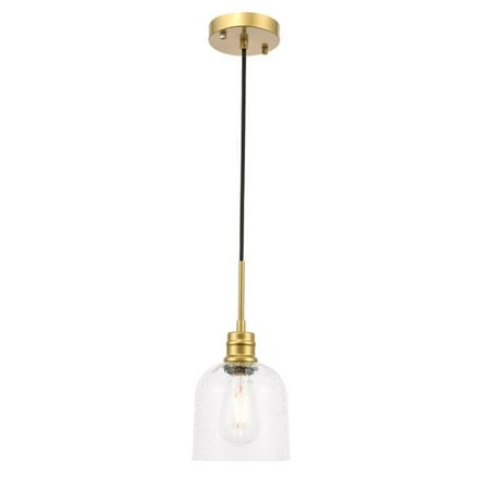Living District Ld6212br Gabe 1 Light Brass Clear Seeded Glass Pendant Canada - Seeded Glass Pendant Light Canada