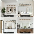 thumbnail image 6 of 6-Light Farmhouse Bathroom Vanity Light, 48.5 Inch Rustic Wall Sconce with Wood Finish and Bubble Glass, 6 of 11