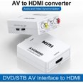 thumbnail image 3 of KOMI RCA to HDMI Converter, AV to HDMI Adapter 1080P Mini RCA Composite CVBS Video Audio Converter Adapter Supporting PAL/NTSC for TV/PC/PS2/PS3/STB/Xbox/VCR/DVD (White), 3 of 5