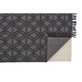 thumbnail image 2 of HomeRoots 512358 2 x 3 ft. Black & Gray Wool Geometric Hand Woven Rectangle Area Rug with Fringe, 2 of 5