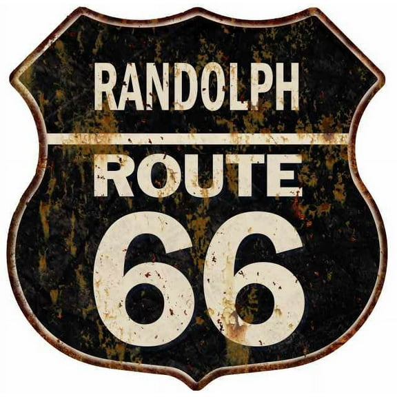 RANDOLPH Route 66 Sign Shield Metal Gift Man Cave Gift 211110004481