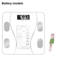 thumbnail image 1 of Riwesomey Báscula inteligente para baño con Bluetooth, de grasa corporal, báscula de peso Digital, aplicación inalámbrica, equilibrio de Medidores de medidas dimensionales Blanco Batería, 1 of 6