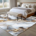 thumbnail image 4 of 5'x8' Area Rugs, Marble White Yellow Indoor Outdoor Area Rug for Living Room Bedroom, Modern Art Ink Painting Washable Bathroom Rugs Kitchen Floor Carpet Mats Home Decor Aesthetic, 4 of 8