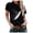 Black, variant on Women's Feather Print Round Neck T Shirt Stylish Soft Breathable Lightweight Basic Casual Top